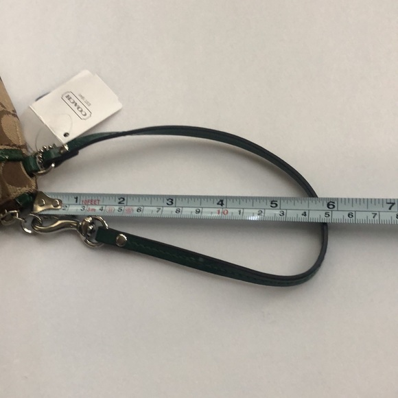 Coach Park Signature Medium Wristlet in Khaki & Ivy (Green) - Picture 16 of 16